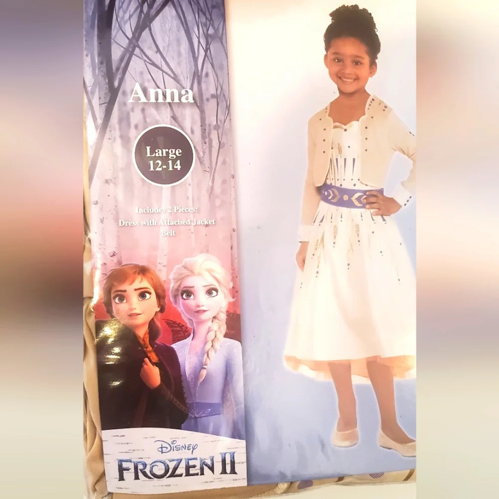 Disney Anna White and Gold Dress Costume - Frozen II